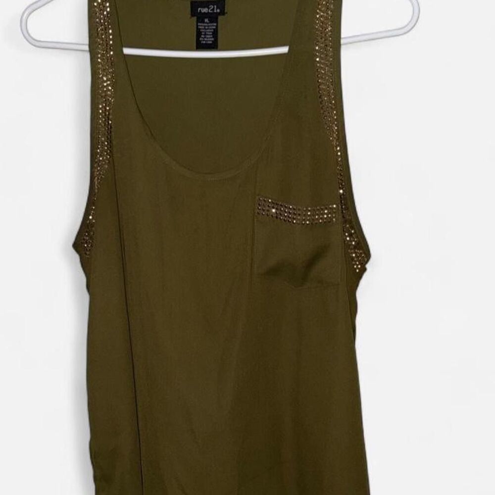 Rue-21 Women's Khaki and Green Vest